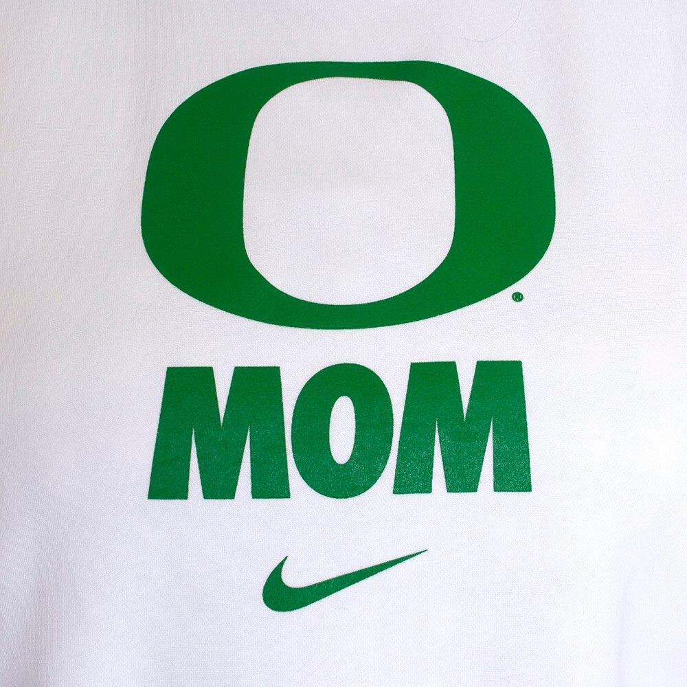 Classic Oregon O, Nike, White, Pullover, Women, Mom, Sweatshirt, 745915
